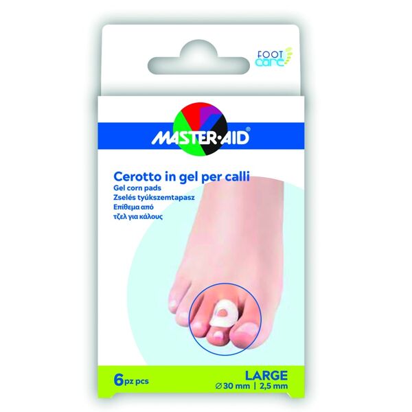 pietrasanta pharma spa master-aid foot care cerotto gel calli taglia l 6 pezzi