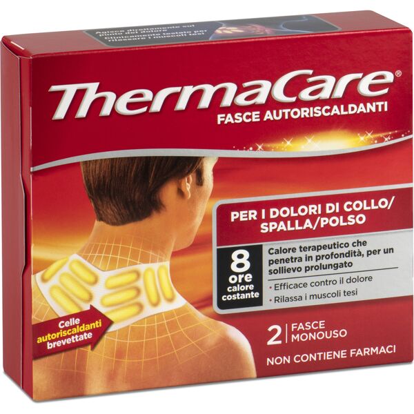 thermacare fasce autoriscaldanti a calore terapeutico collo/spalla/polso 2 pezzi