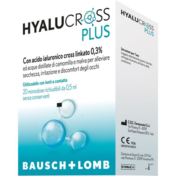 bausch & lomb hyalucross plus 20 flaconcini monodose da 0,5 ml