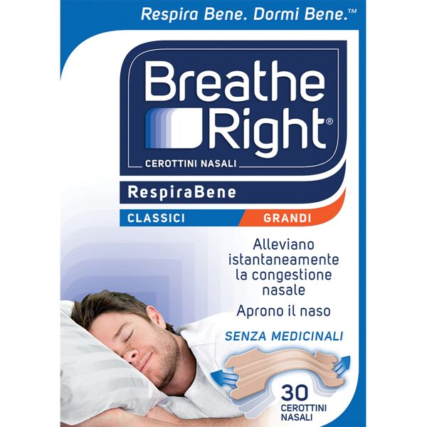 efas s.p.a. cerotti nasali breath right classici grandi 30 pezzi