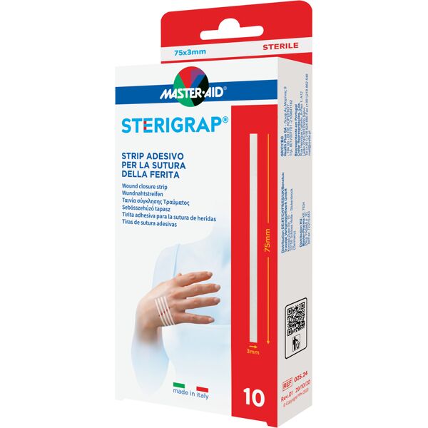 pietrasanta pharma spa master-aid sterigrap strip adesivo sutura ferite 75x3 mm 10 pezzi