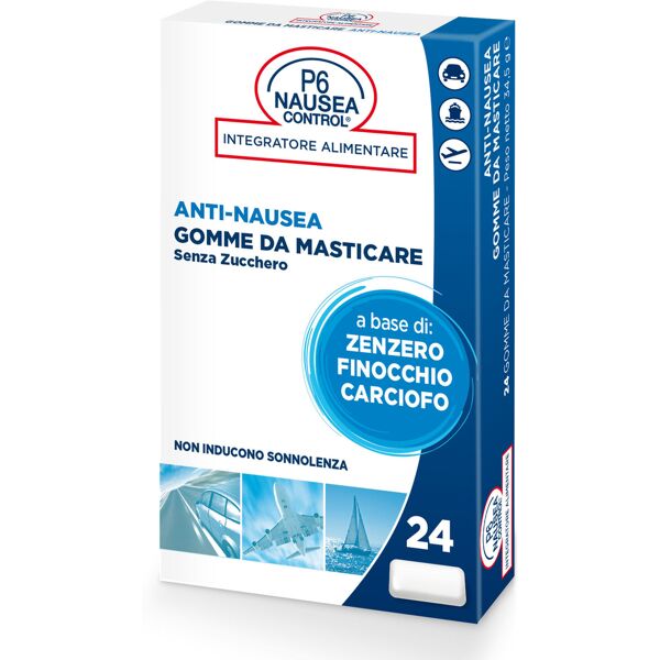 p6 nausea control 24 gomme da masticare senza zucchero