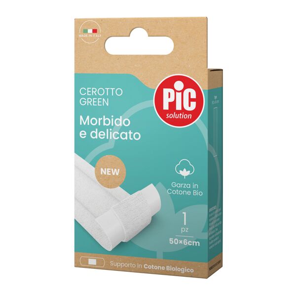 pikdare spa cerotto pic green cotone bio striscia 50x6 cm