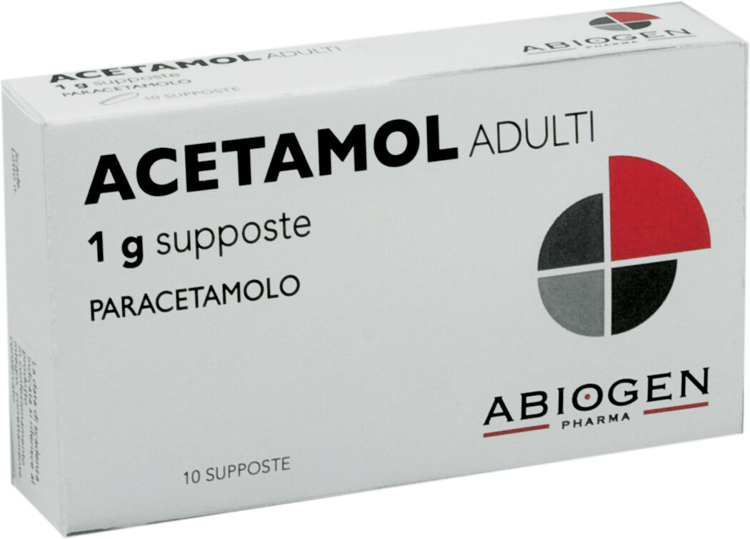 abiogen pharma spa acetamol*ad 10supp 1g