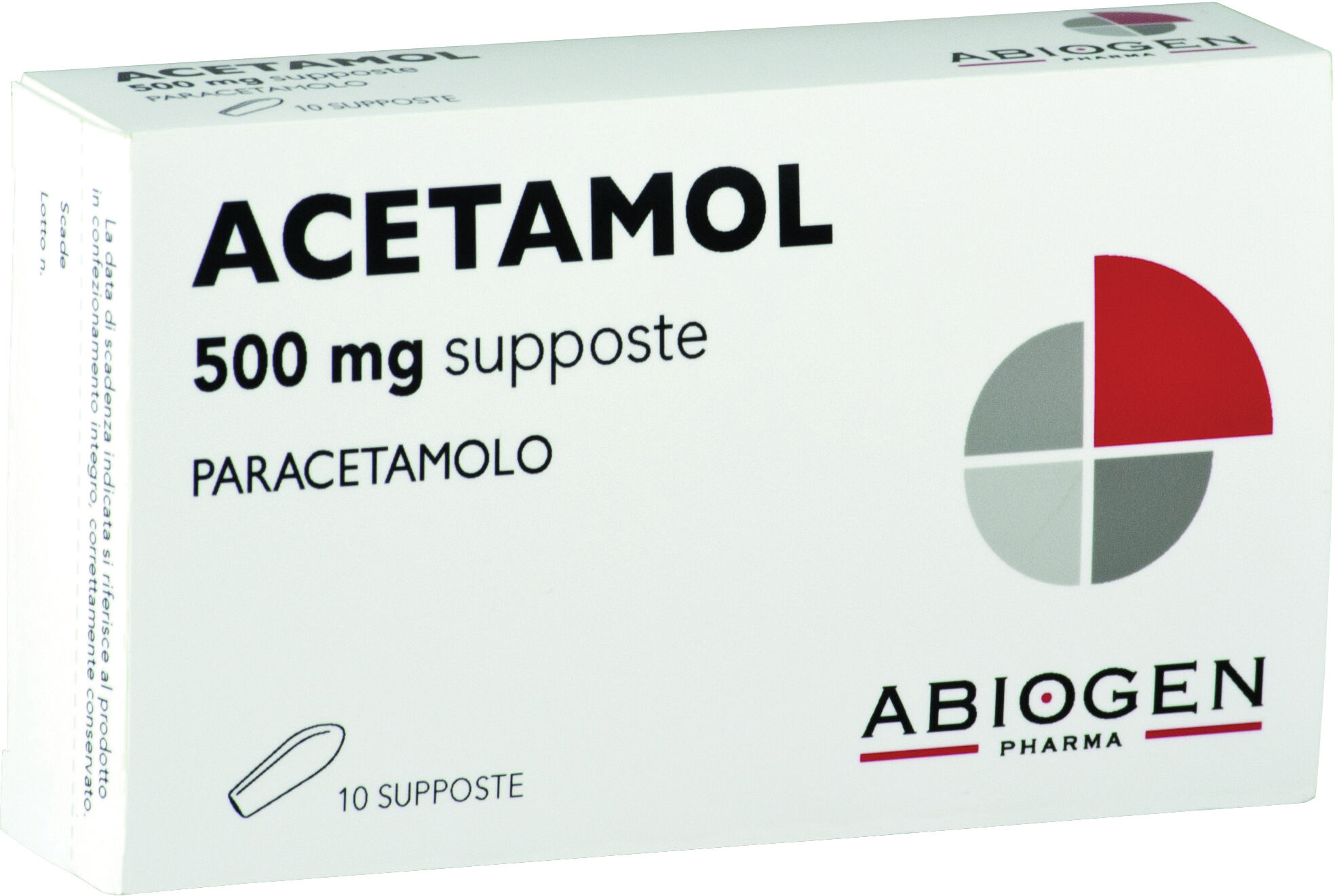 abiogen pharma spa acetamol*10 supp.bamb.500mg