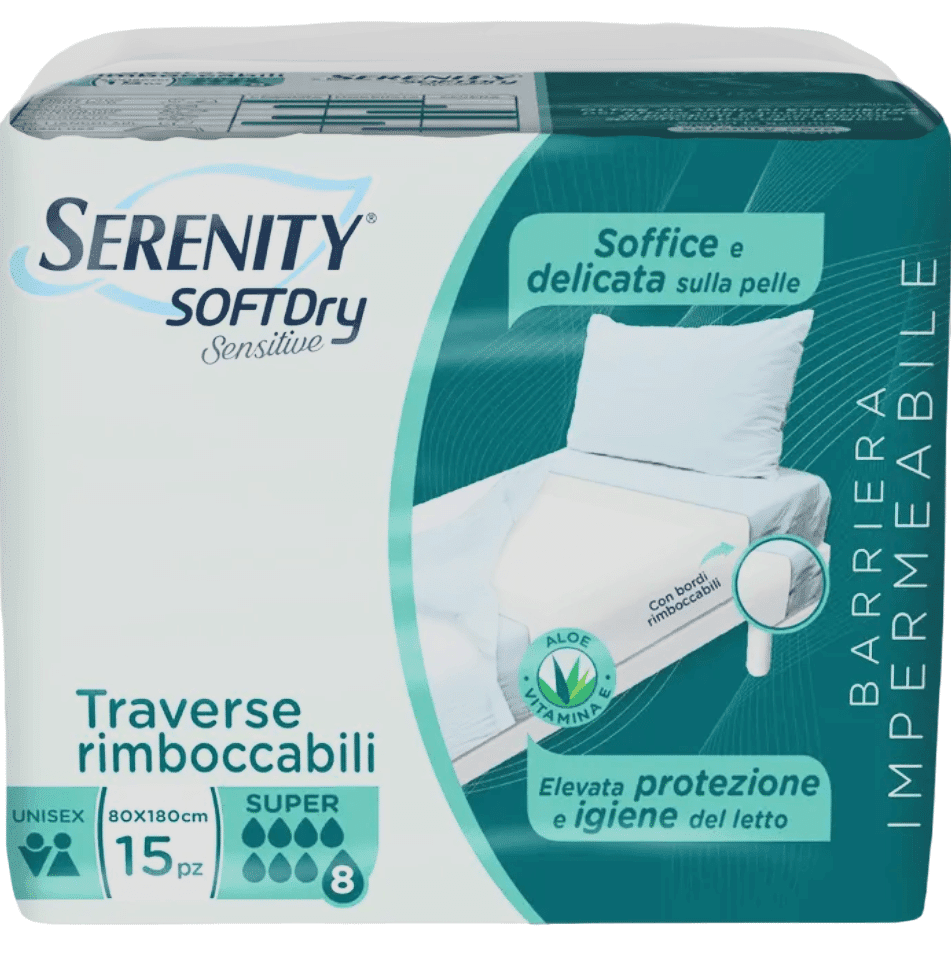 serenity soft dry sensitive traversa assorbente super 80x180 15 pezzi