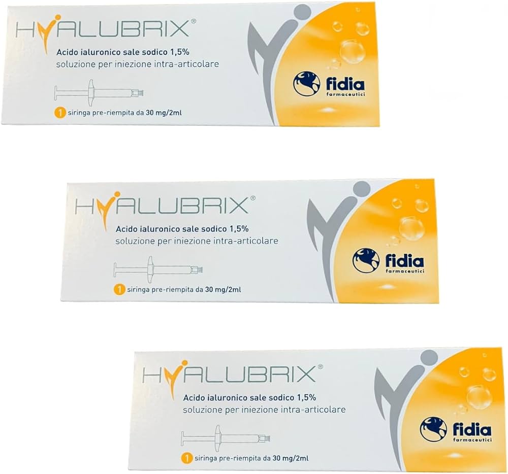 fidia farmaceutici spa hyalubrix 3 siringhe preriempite 30 mg/2 ml acido ialuronico sale sodico 1,5%