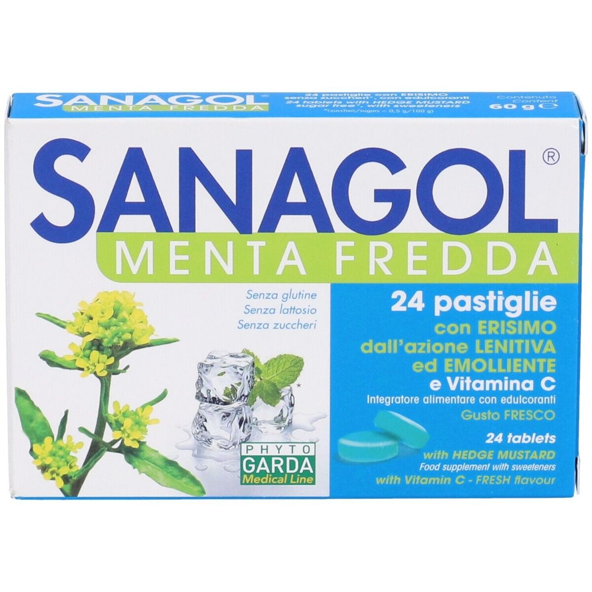 phyto garda sanagol sanagol menta fredda integratore 24 caramelle
