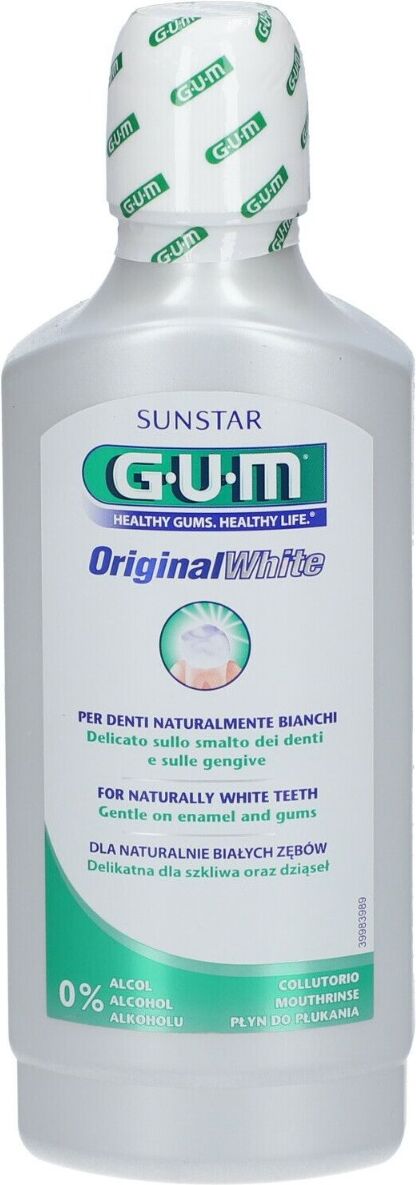 gum original white collutorio sbiancante denti bianchi 500 ml