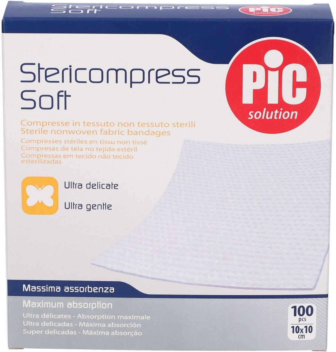 pic stericompress soft garza tnt 10 x 10 cm medicazioni 100 pezzi