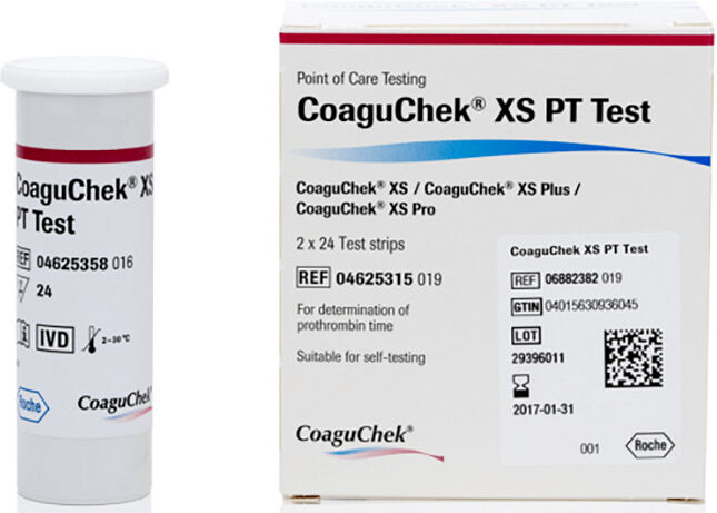 roche diagnostics spa coaguchek xs pt test 48 strips