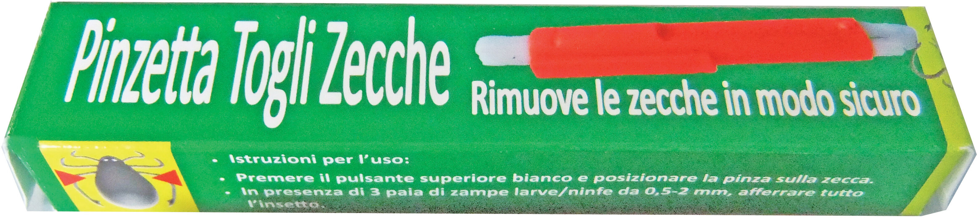 farmacare pinzetta togli zecche in plastica blister singolo