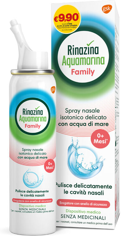 rinazina spray nasale isotonico aquamarina family promo 100 ml