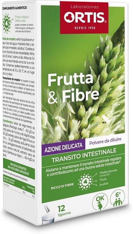 ortis laboratoires pgmbh frutta & fibre azione delicata 12 stick