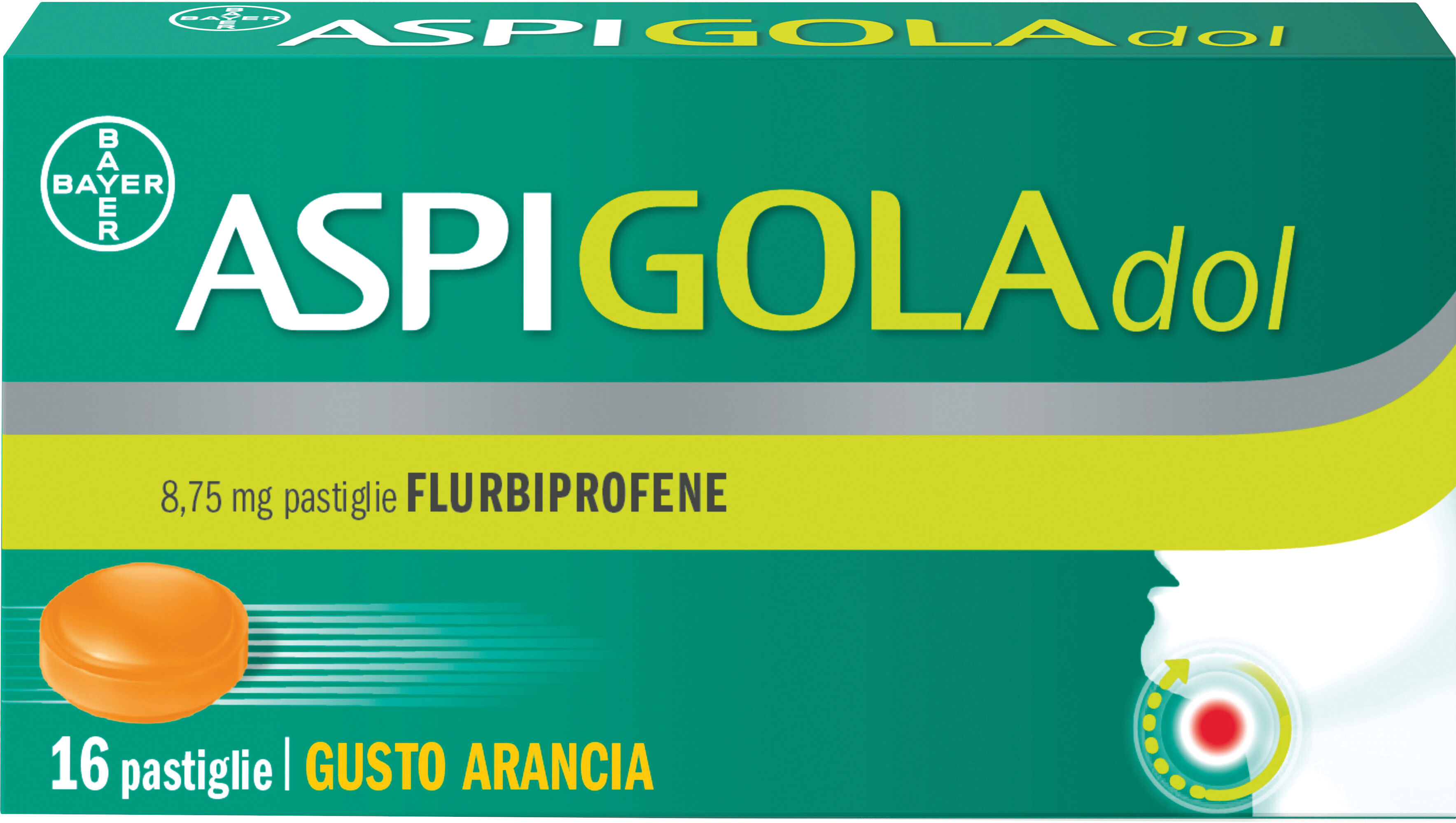 Aspigoladol 8,75 mg pastiglie gusto arancia flurbiprofene