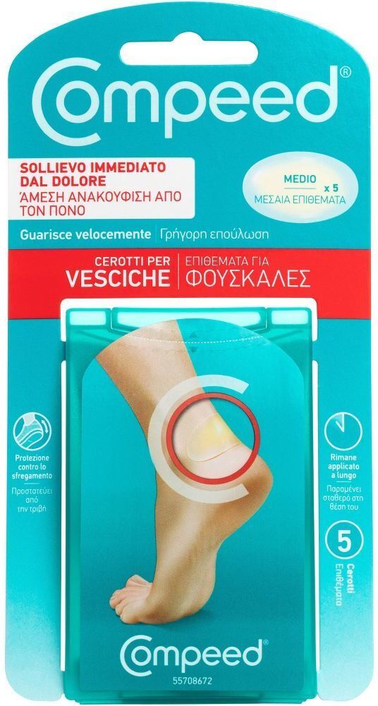 COMPEED Cerotti Per Vesciche Medio 5 Pezzi