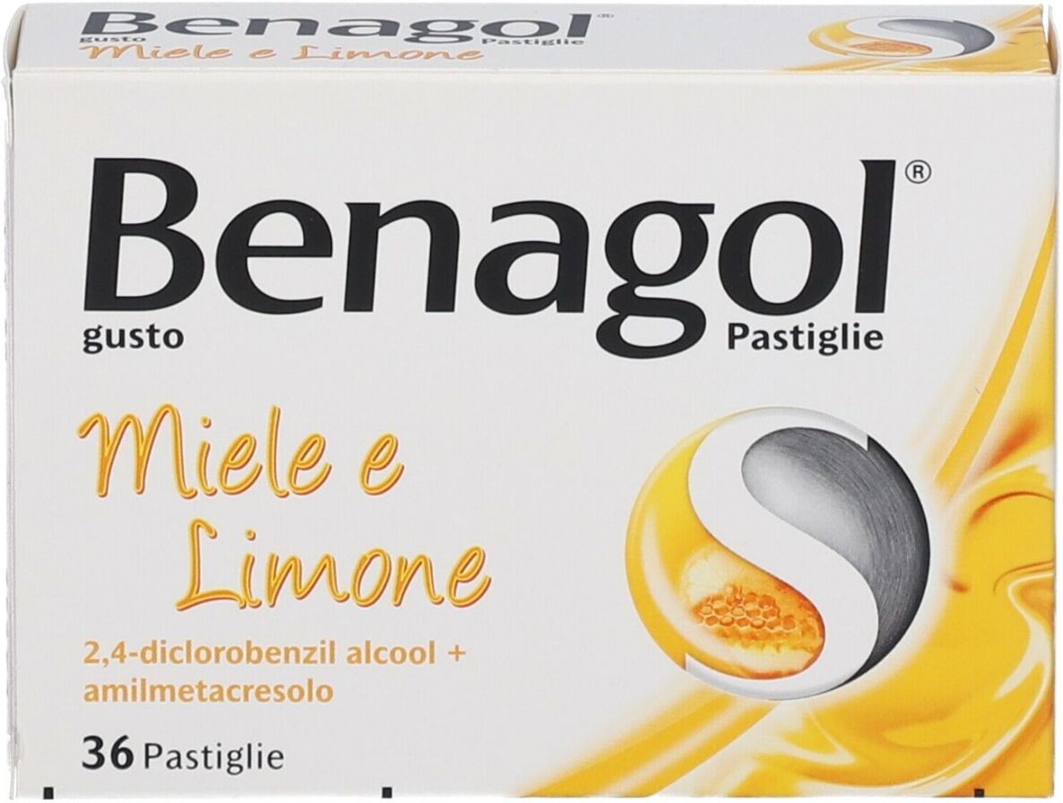 Gola Benagol Pastiglie Miele e Limone Antisettico Cavo Orale 36 Pastiglie