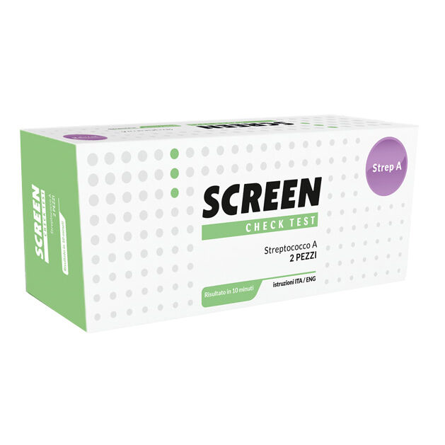 SCREEN PHARMA Srls Test rapido streptococco tampone faringeo screen 2 pezzi