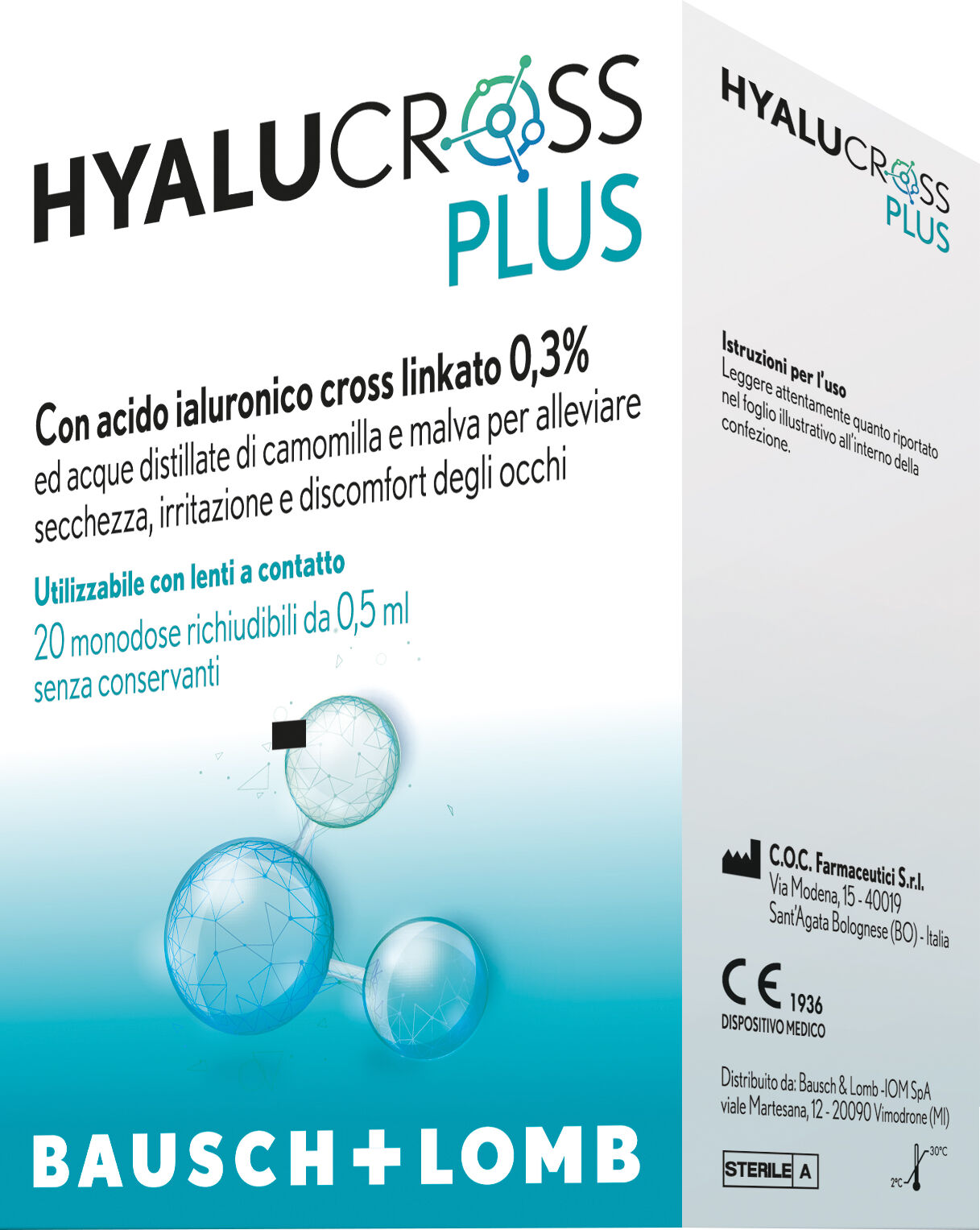 Bausch & Lomb Hyalucross plus 20 flaconcini monodose da 0,5 ml