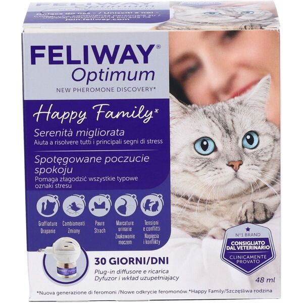 feliway optimum diffusore + ricarica per gatti 48 ml