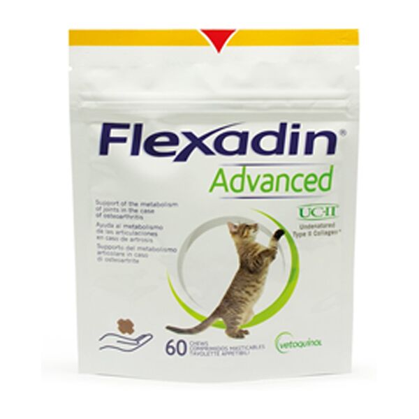 vetoquinol italia srl flexadin advanced gatto tutte le taglie busta da 30 tavolette appetibili masticabili