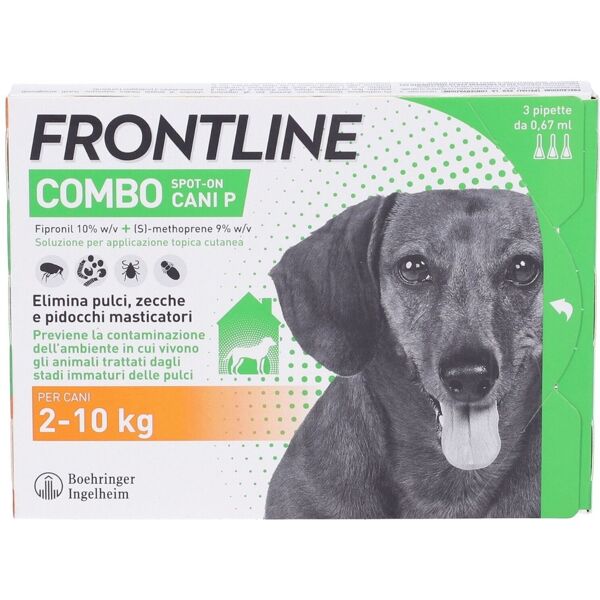 frontline combo soluzione spot-on cani taglia piccola 2-10 kg 3 pipette monodose