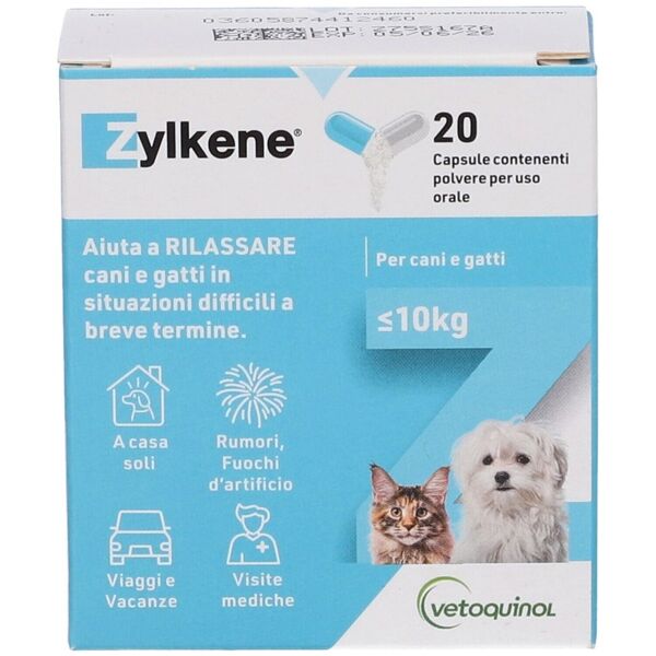 vetoquinol zylkene 75 mg cani e gatti fino a 10 kg 20 capsule