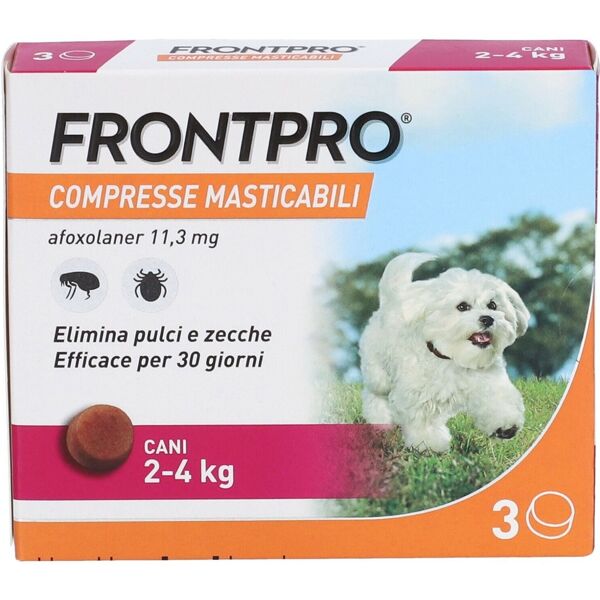 frontpro contro pulci e zecche per cani 2-4 kg 3 compresse masticabili