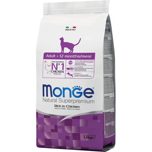 monge & c. spa monge natural superpremium secco gatto adult cat 1,5 kg