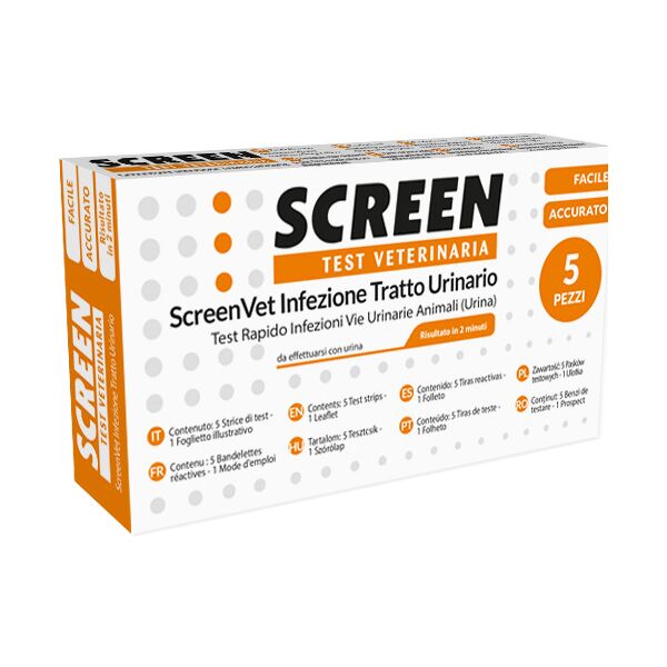 screen pharma screenvet test rapido infezione tratto urinario cane e gatto