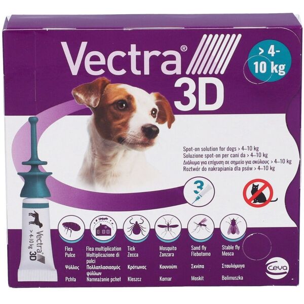 ceva vectra 3d verde spot-on cani da 4 a 10 kg 3 pipette monodose