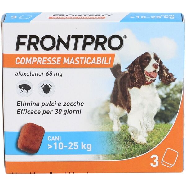 frontpro contro pulci e zecche per cani 10-25 kg 3 compresse masticabili