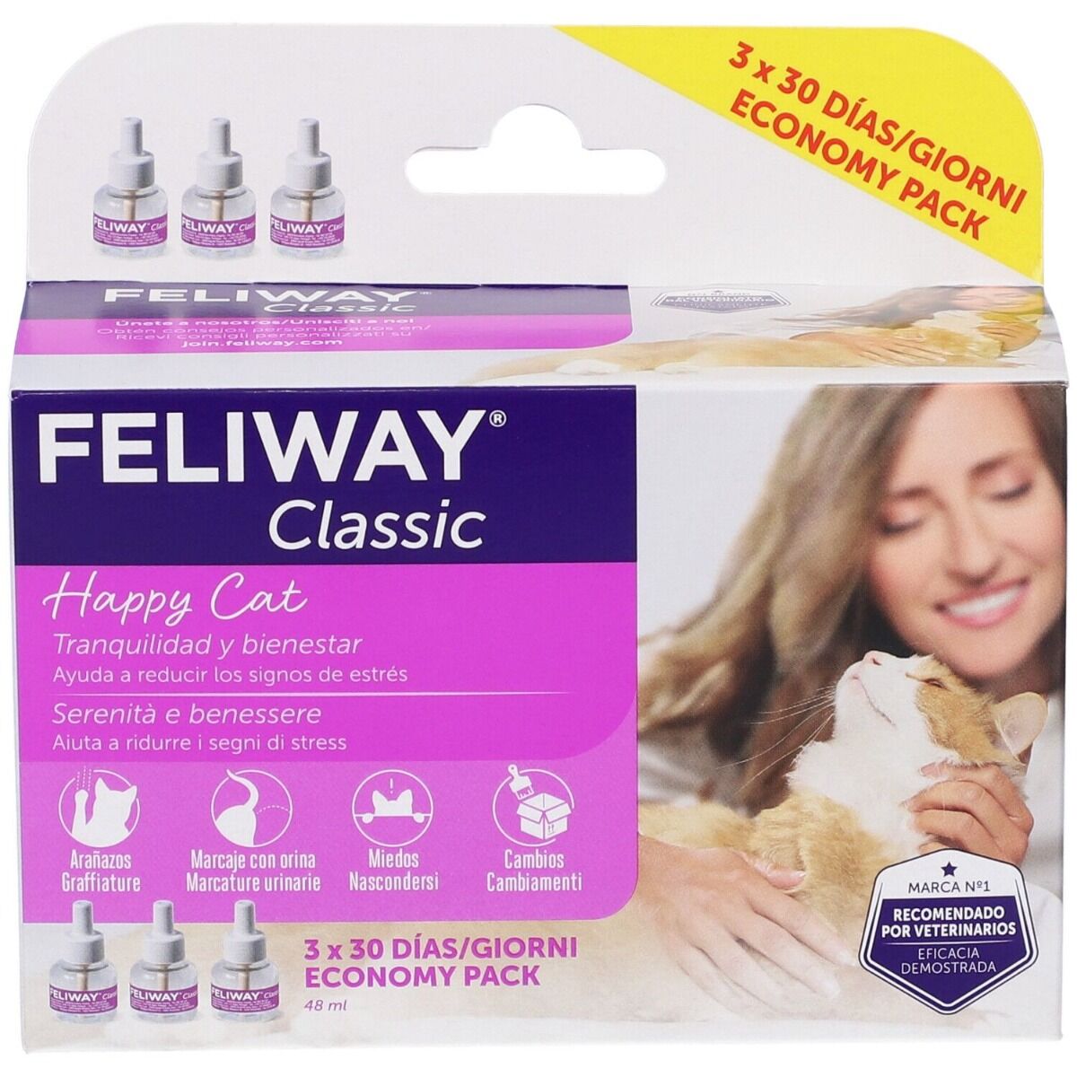 ceva feliway classic ricarica per gatti 3 pezzi 48 ml