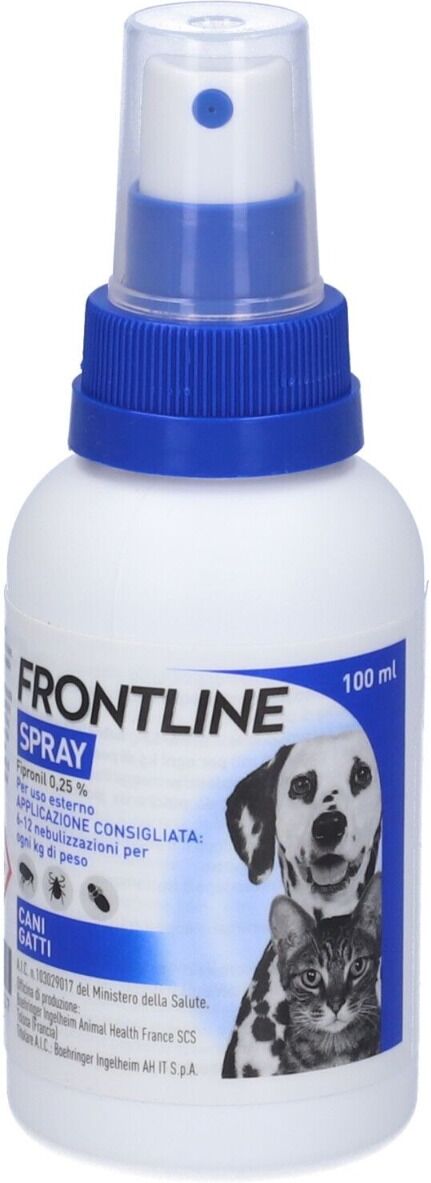 frontline spray antiparassitario cani e gatti 100 ml