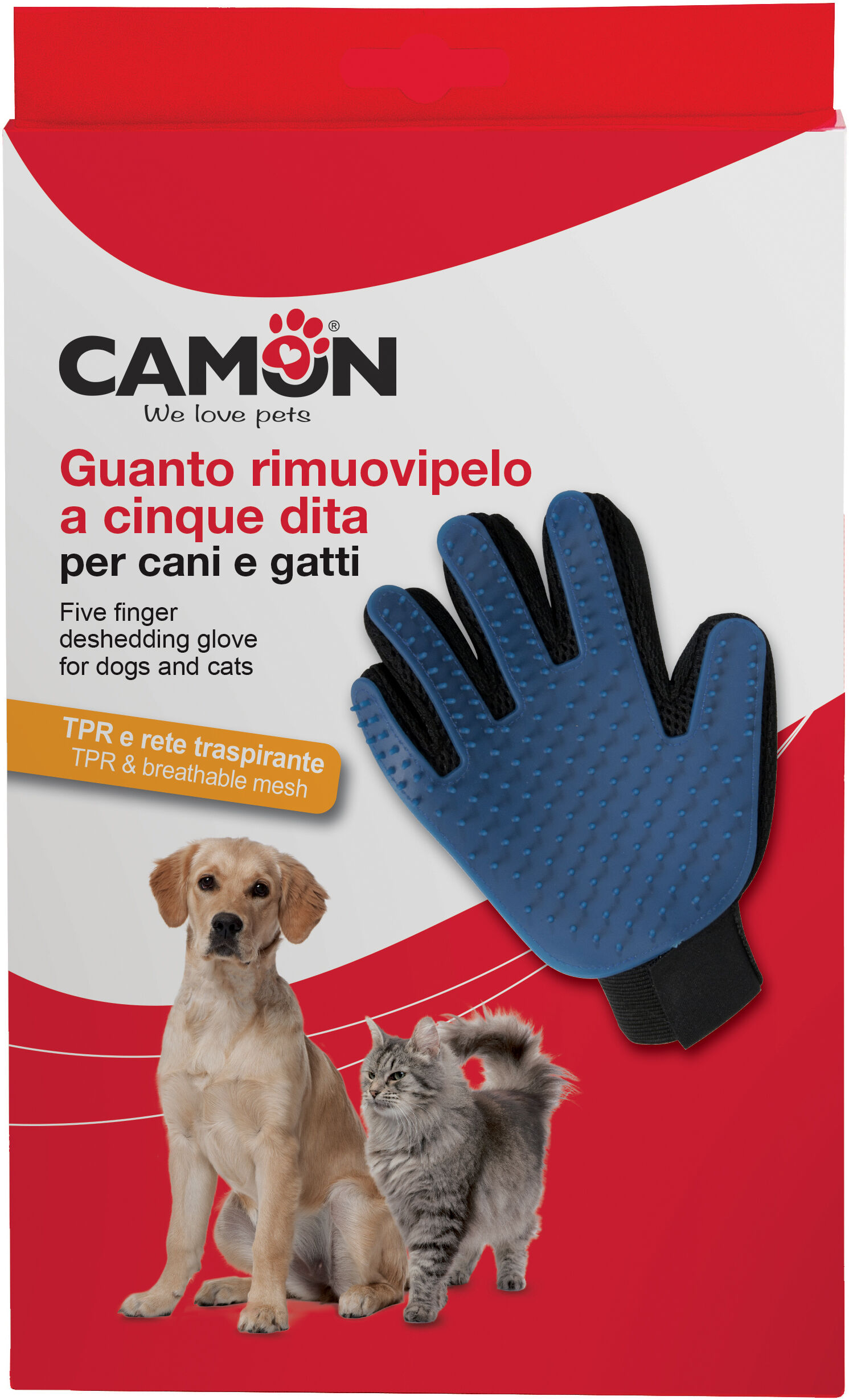 camon spa guanto pulizia pelo 5 dita