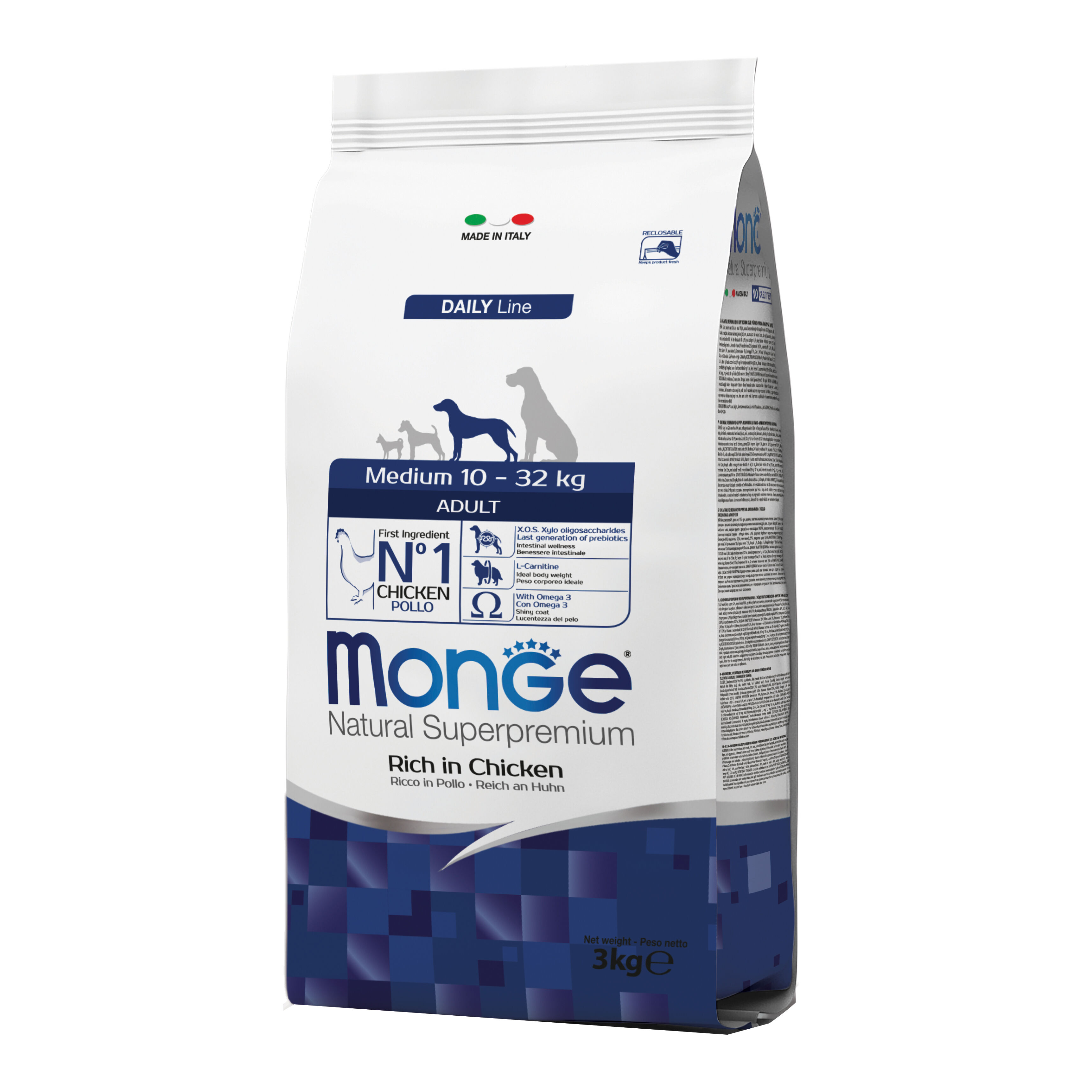 monge dog medium adult 3 kg