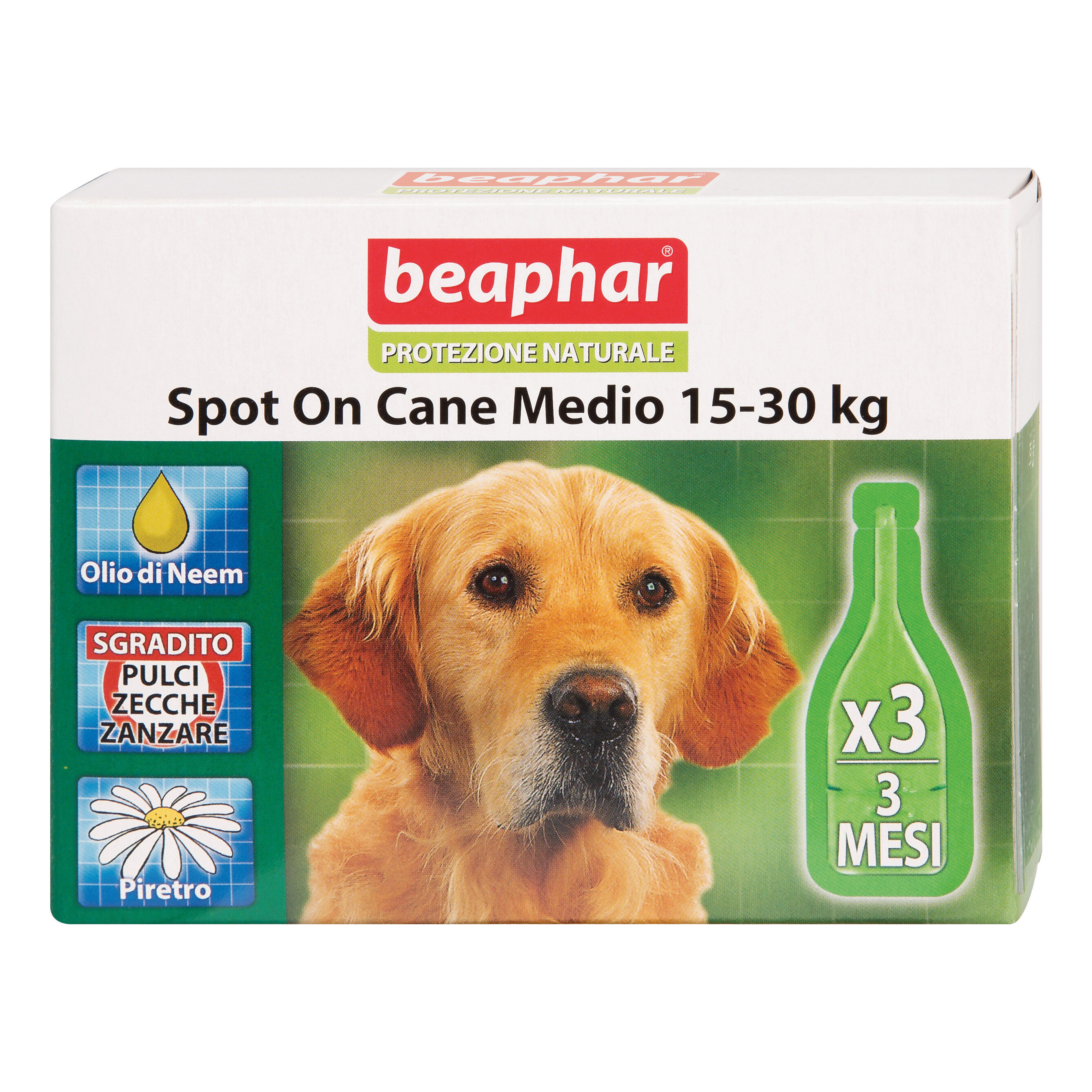 beaphar Protezione nat spot on cane tm 3 pipette da 2 ml