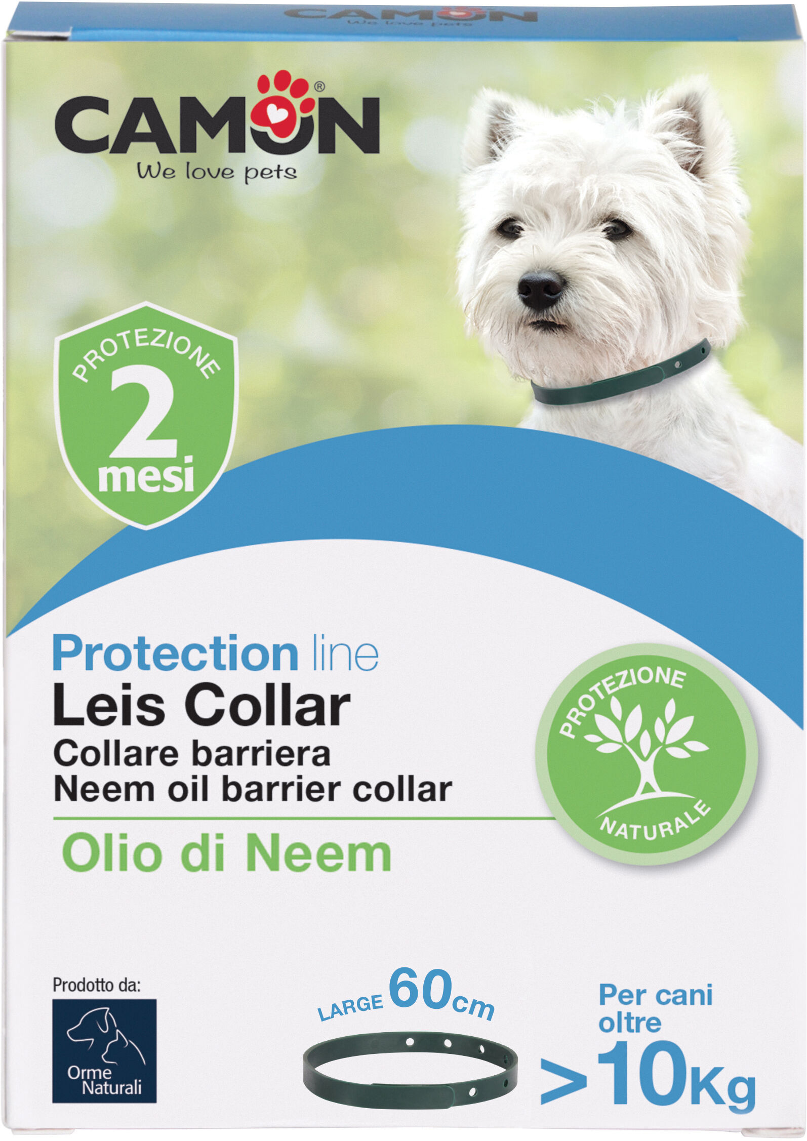 CAMON Leis collare barriera con olio di neem cane 60 cm l 12 pezzi