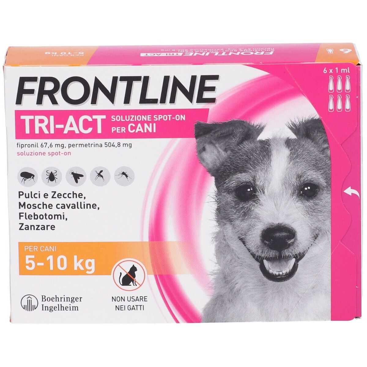 FRONTLINE Tri-Act Soluzione Spot-On Cani 5-10 kg 6 Pipette Monodose
