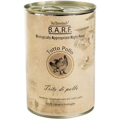 barf mangime complementare per cani e gatti tutto pollo trito di pollo 400 g barf mangime complementare per cani e gatti tutto pollo trito di pollo 400 g