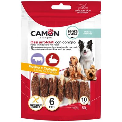 camon Cane Snack Ossi Arrotolati Mini Con Coniglio Cf. (10X6) Cm 80 Gr camon Cane Snack Ossi Arrotolati Mini Con Coniglio Cf. (10X6) Cm 80 Gr