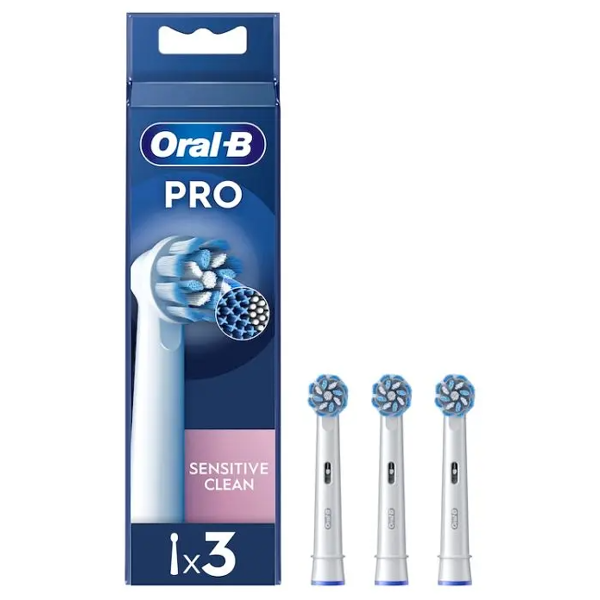oral-b power refill eb60-3 sensitive clean 3 testine di ricambio