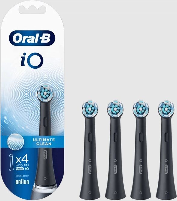 oral-b oral b testine di ricambio io ultimate clean nere 4 pezzi