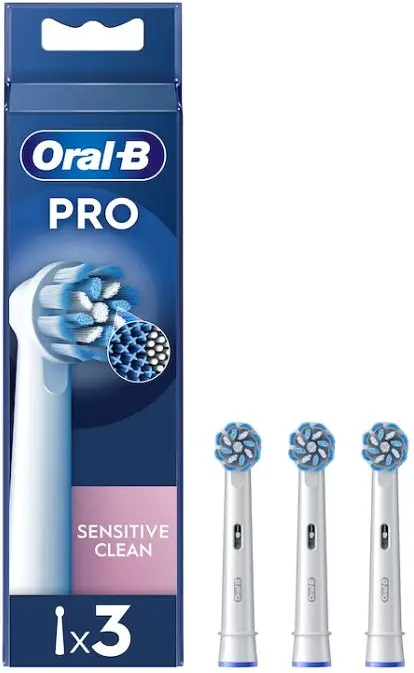 oral-b power refill eb60-3 sensitive clean 3 testine di ricambio