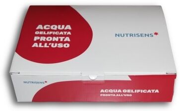 nutrisens france acqua gelificata pronta all'uso edulcorata pesca 12 pezzi da 125 ml