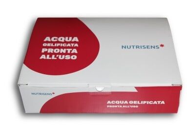 nutrisens france Acqua gelificata pronta all'uso edulcorata pesca 12 pezzi da 125 ml