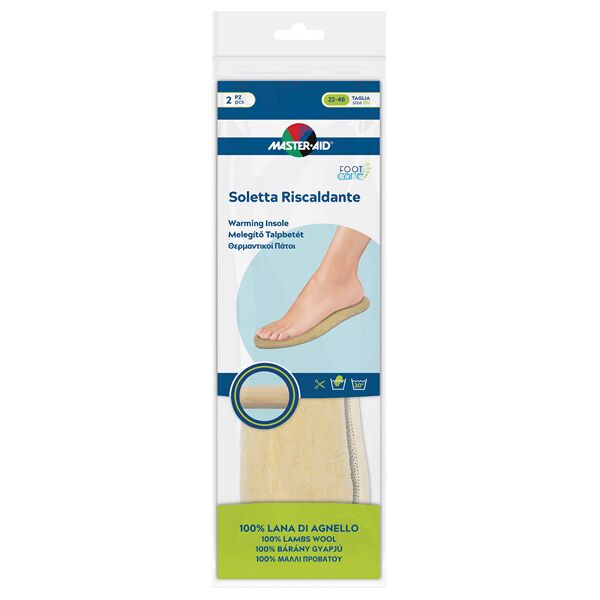 master aid master-aid footcare soletta riscaldante ritagliabile 2 pezzi