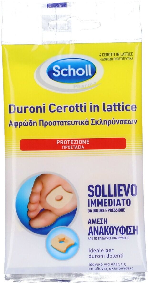 Scholl Cerotti In Lattice Protezione Duroni 4 Cerotti