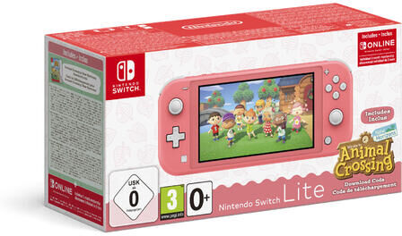 Nintendo Switch Lite Corallo + Animal Crossing New Horizons + Switch Online 3 Mesi