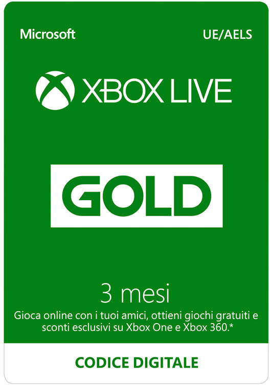 Microsoft Xbox Live GOLD Abbonamento 3 Mesi